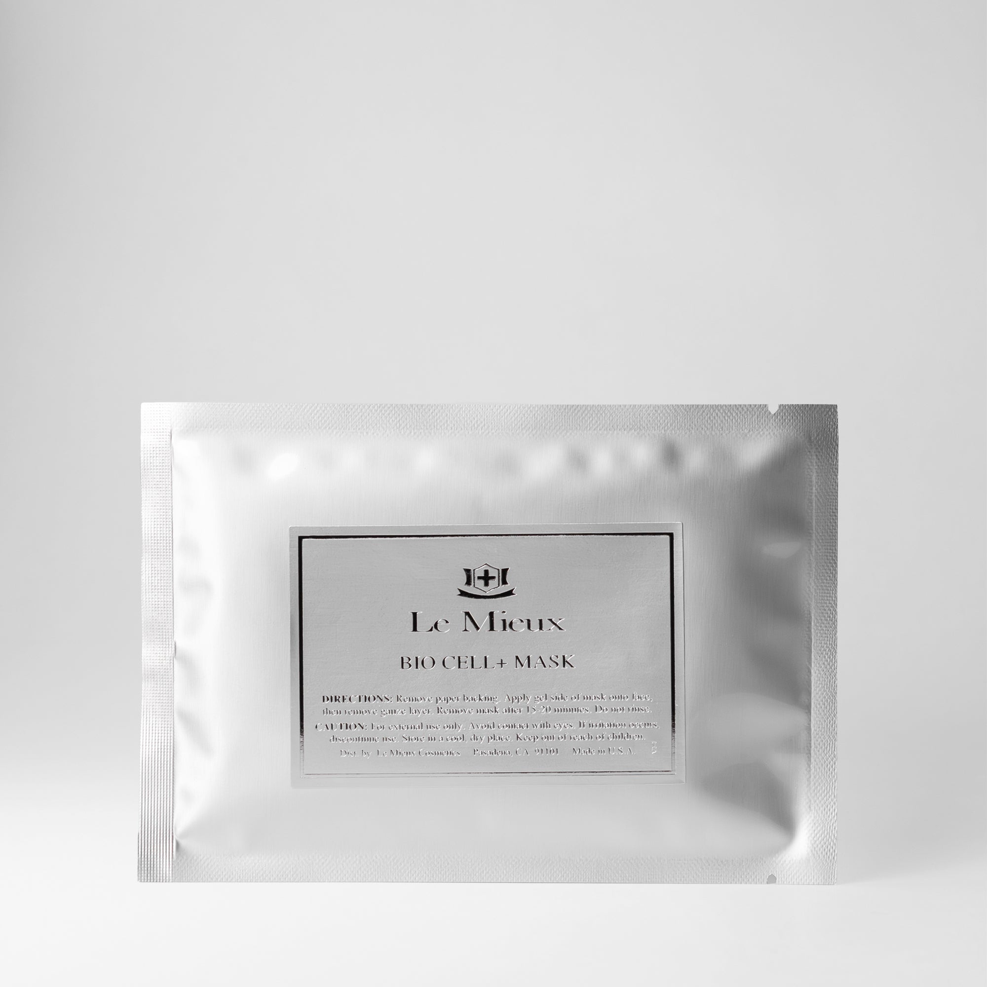 Bio Cell+ Mask isolated on a light grey background